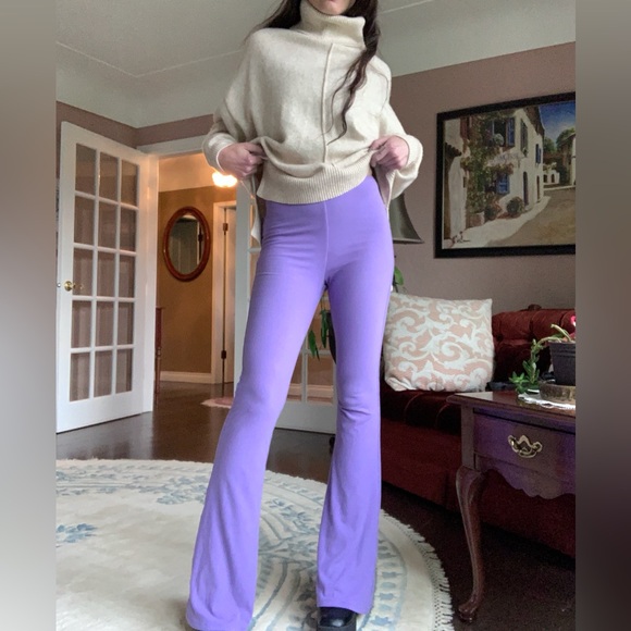 Naked Wardrobe Heavyweight Ribbed Flared Leggings - Picture 1 of 8